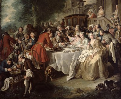 ハントランチ、食事の詳細、1737 作： Jean François de Troy