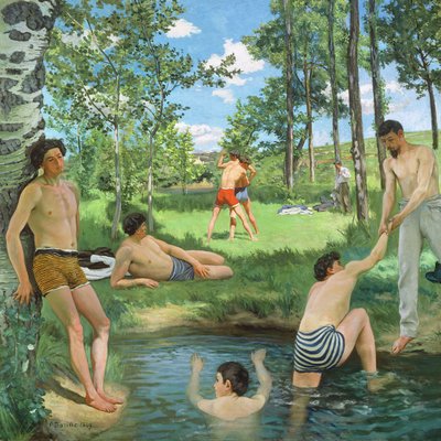 夏のシーン、1869 作： Jean Frederic Bazille