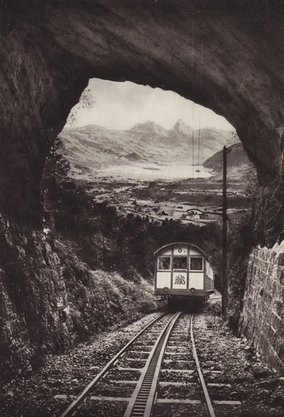 Electrische Arth Rigi Bahn (白黒写真) 作： Jean Gaberell
