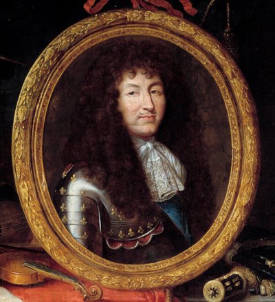 フランス王ルイ14世の肖像（1638-1715）詳細。ジャン・ガルニエ（1632-1705）による絵画 17世紀ディム 1,74 x 2,23 m 作： Jean Garnier