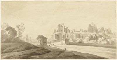 ローマのパラティーノの丘にある宮殿の遺跡の眺め 作： Jean Grandjean (attributed to)