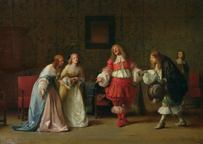 マスカリル、カトスとマデロンにジョーデレットを贈呈、1865年 作： Jean Hegesippe Vetter