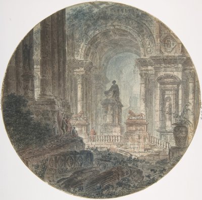 建築ファンタジー 18世紀後半 作： Jean Henri Alexandre Pernet.
