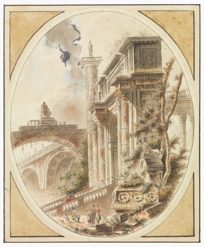廃墟の幻想 作： Jean Henry Alexandre Pernet