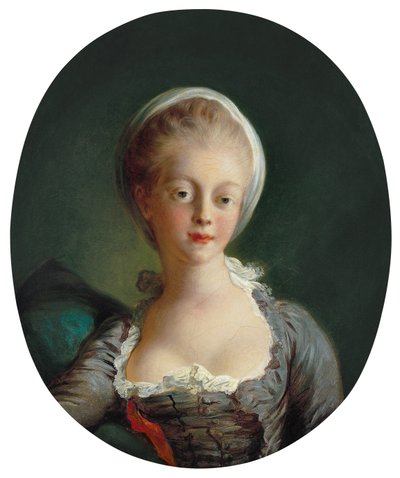 フラゴナール - 若い女性の肖像、1770-1772年頃 作： ジャン・ホノレ・フラゴナール