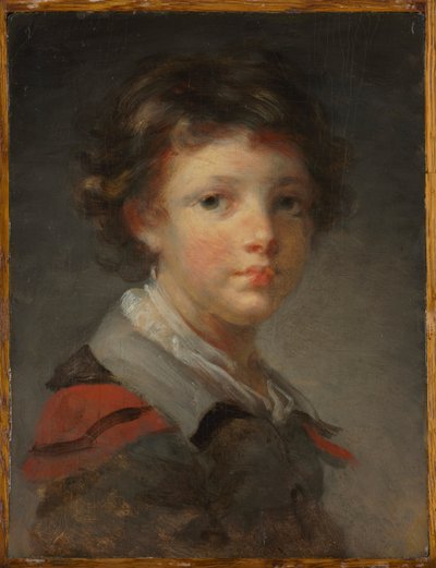 赤い裏地のマントを着た少年、1780年代。 作： Jean Honore Fragonard