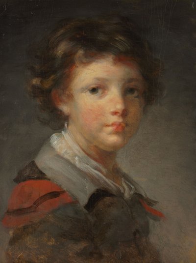 赤い線のマントを着た少年、1780年代 作： Jean Honore Fragonard
