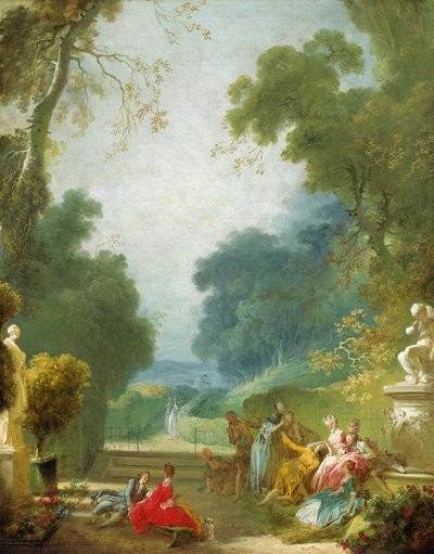 ホットコックルのゲーム、1775-80年頃 作： Jean Honore Fragonard