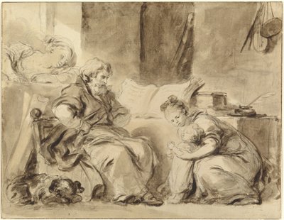おじいちゃんへの祈り 作： Jean Honore Fragonard