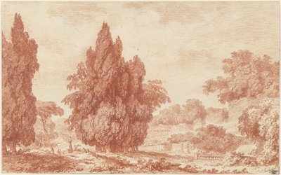 イタリアの公園にあるヒノキの林 作： Jean Honore Fragonard