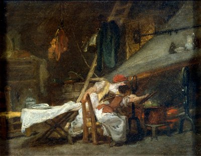 18世紀または19世紀初頭のストーブ 作： Jean Honore Fragonard