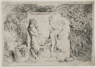 バカナレス：1763年のサテュロスダンス 作： Jean Honore Fragonard