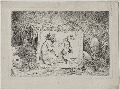 バッカナレス：サテュロスの家族 作： Jean Honore Fragonard