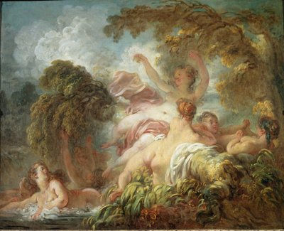 油彩・キャンバス「Bathers 作： Jean Honore Fragonard