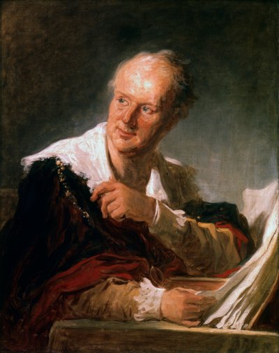 デニスディドロ、18世紀のフランスの手紙と百科事典の男、c1755-1784 作： Jean Honore Fragonard
