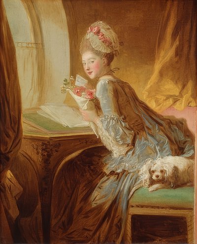 ラブレター。 1770年代初頭 作： Jean Honore Fragonard