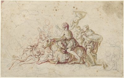 牡牛に化けて木星に誘拐されたエウロパ（？） 作： Jean Honore Fragonard