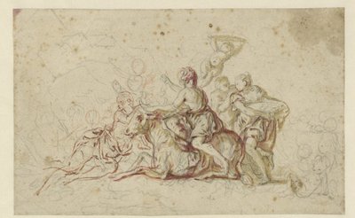 雄牛を装って木星に誘拐されたエウロパ 作： Jean Honore Fragonard