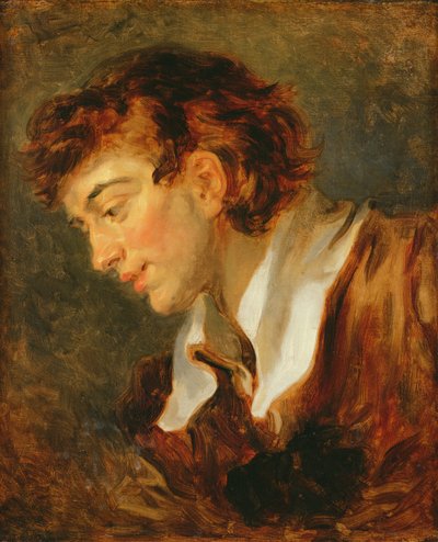 若い男の頭 作： Jean Honore Fragonard