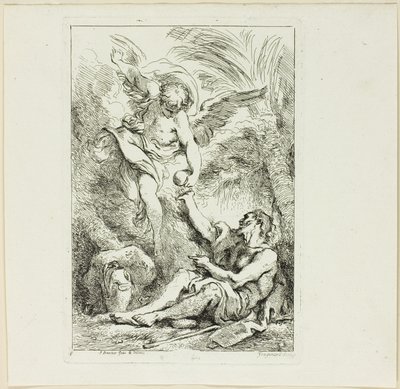 砂漠の仙人聖者 作： Jean Honore Fragonard
