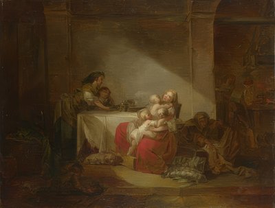 インテリア、幸せな母 作： Jean Honore Fragonard