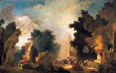 セントクラウドのラフェットセントクラウドでのお祝い、c1775-1780 作： Jean Honore Fragonard