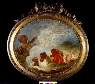 フラゴナール作「ポトフ（Le Pot au lait）」。18世紀の作品。 作： Jean Honore Fragonard