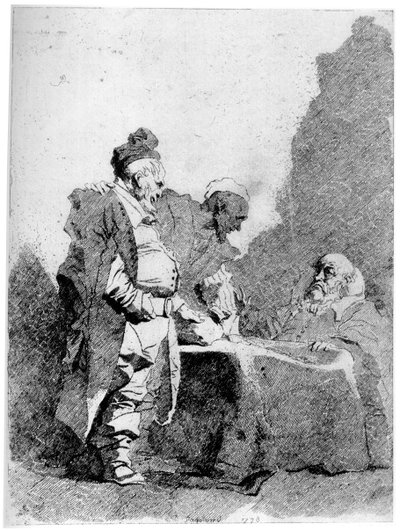 Les Traitants、c1750-1800、1924 作： Jean Honore Fragonard