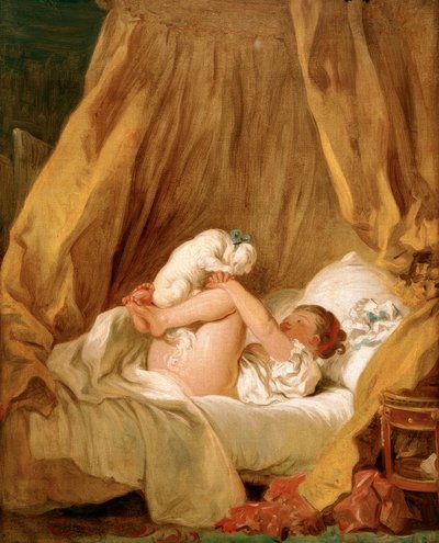 犬を持つ少女 作： Jean Honore Fragonard