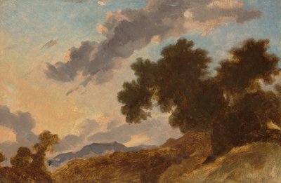 夕暮れ時の山の風景 作： Jean Honore Fragonard