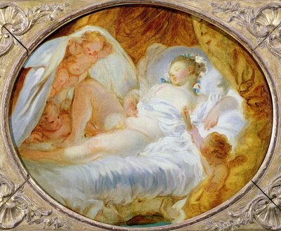 キャンバスに油彩 作： Jean Honore Fragonard
