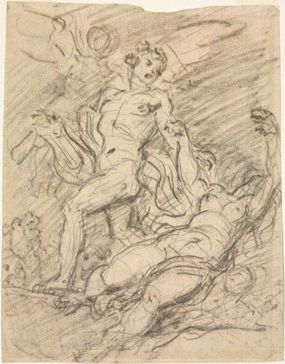 Orpheus and Eurydice recto、c。 1761。 作： Jean Honore Fragonard
