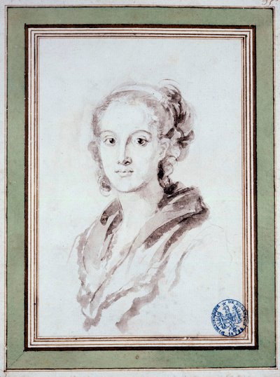 マルグリット・ジェラール（1767-1837）の肖像 フランスの画家、フラゴナールの義姉 ジャン・オノレ・フラゴナール（1732-1806）の水彩画 1800年頃 ブザンソン美術館蔵 作： Jean Honore Fragonard
