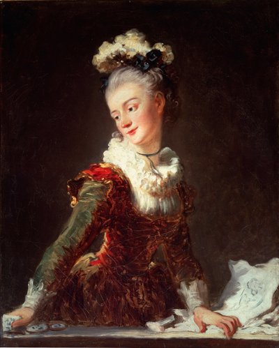 オペラ座の初代ダンサー、マリー・マドレーヌ・ギマールの肖像（1769年頃）（油彩・キャンバス 作： Jean Honore Fragonard