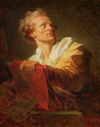 若き芸術家の肖像、ジャックアンドレナイジョン（1738〜1810年）と推定 作： Jean Honore Fragonard