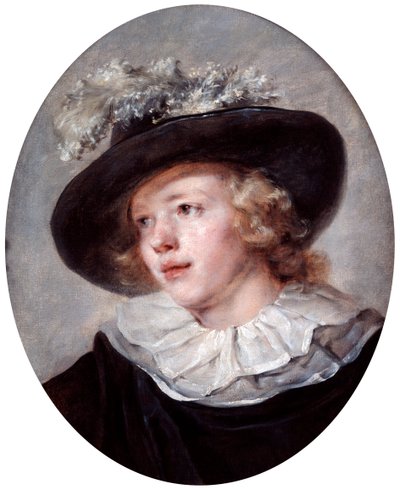 若い男の肖像、18世紀から19世紀 作： Jean Honore Fragonard
