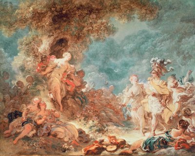 アルミダ宮殿の庭のリナルド 作： Jean Honore Fragonard
