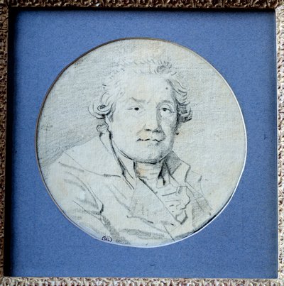 自画像。ジャン・オノレ・フラゴナール（1732-1806）のドローイング 作： Jean Honore Fragonard