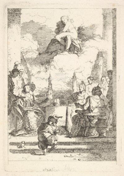 アンソニーとクレオパトラの晩餐会、ca. 1764年。 作： Jean Honore Fragonard