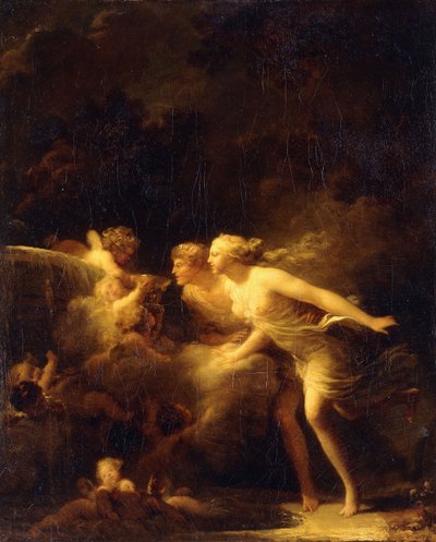 愛の泉、1780インチ 作： Jean Honore Fragonard