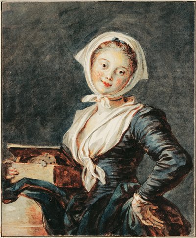 マーモットを持つ少女 作： Jean Honore Fragonard