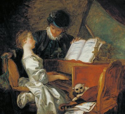 音楽レッスン 作： Jean Honore Fragonard