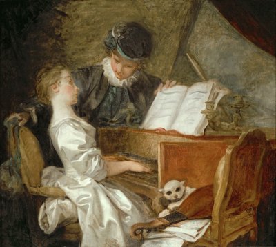 音楽レッスン 作： Jean Honore Fragonard