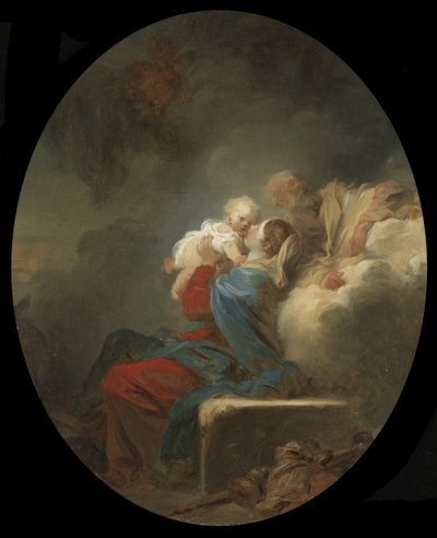 残りのエジプトへの飛行、1774年頃 作： Jean Honore Fragonard