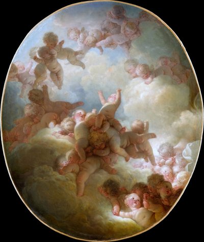 キューピッドの群れ 作： Jean Honore Fragonard