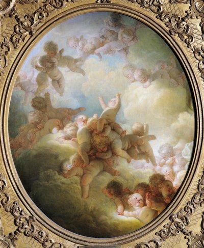 キューピッドの群れ、1767年頃 作： Jean Honore Fragonard