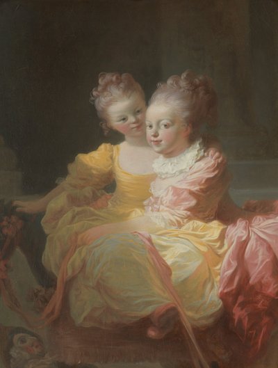 二人の姉妹、ca。 1769-70。 作： Jean Honore Fragonard