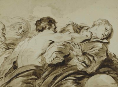 攻撃、1770。 作： Jean Honore Fragonard