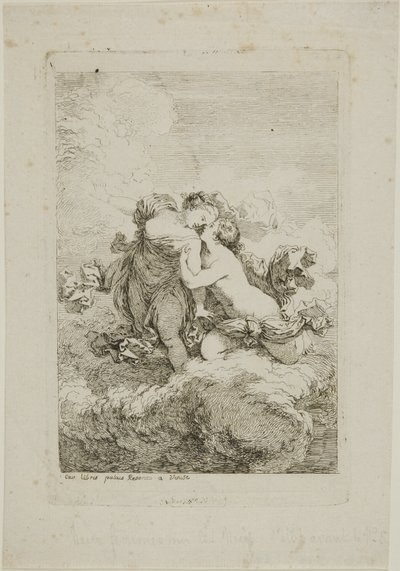 雲の上の 2 人の女性像 作： Jean Honore Fragonard