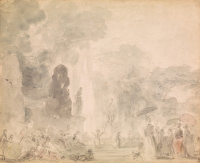 公園の眺め、1770 年代後半。 作： Jean Honore Fragonard